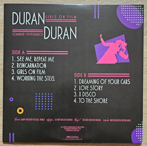 Duran Duran Featuring Andy Wickett : Girls On Film (Complete 1979 Demos) (LP, Comp, Ltd, Blu)