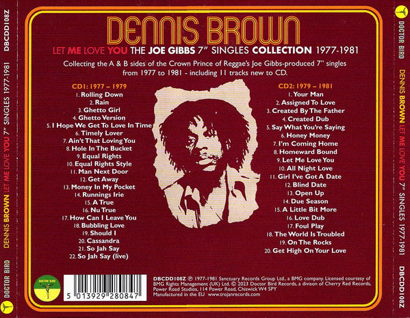 Dennis Brown : Let Me Love You (The Joe Gibbs 7" Singles Collection 1977-1981) (2xCD, Comp)