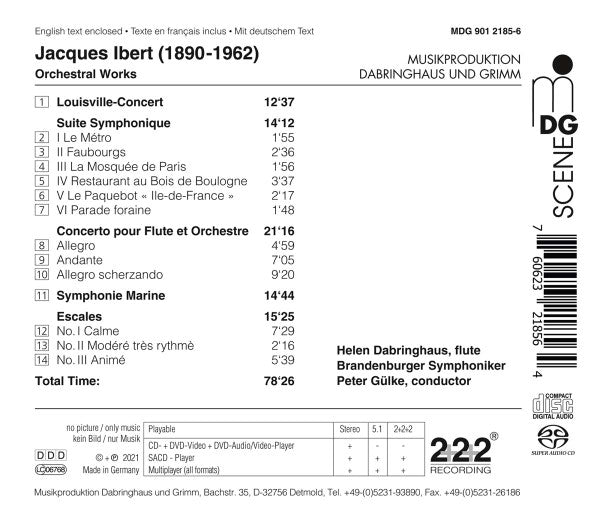 Jacques Ibert, Helen Dabringhaus, The Brandenburg Symphonic Orchestra | Peter Gülke : Orchestral Works (SACD, Hybrid, Multichannel, Album)