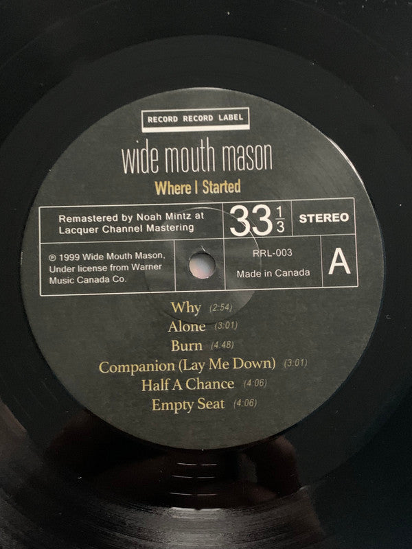 Wide Mouth Mason : Where I Started (LP, Ltd)