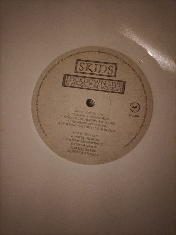 Skids : Lockdown Live Livingston, 9/3/2021 (LP, Whi)