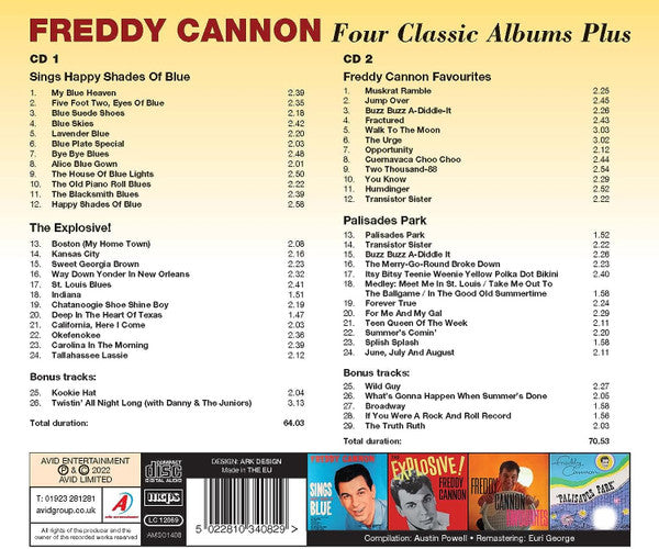 Freddy Cannon : Four Classic Albums Plus ... Seven Bonus Tracks (2xCD, Comp)