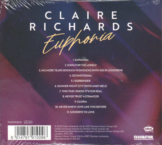 Claire Richards : Euphoria (CD, Album)
