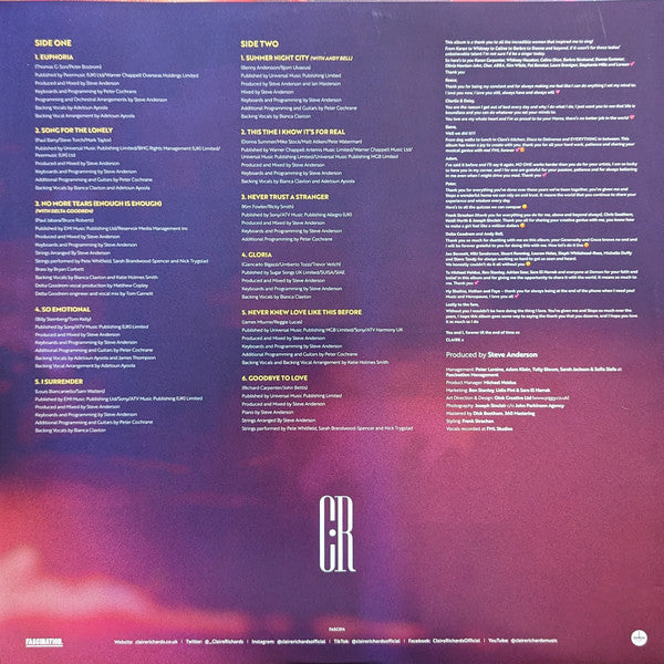 Claire Richards : Euphoria (LP, Album, Blu)
