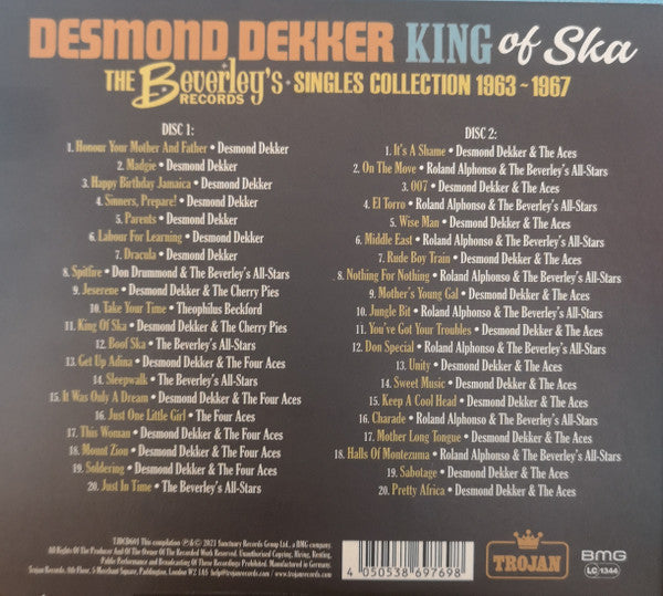 Desmond Dekker : King Of Ska (The Beverley's Records · Ska Singles Collection 1963-1967) (2xCD, Comp)