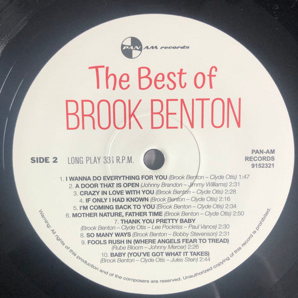 Brook Benton : The Best Of Brook Benton (LP, Comp, Ltd, 180)