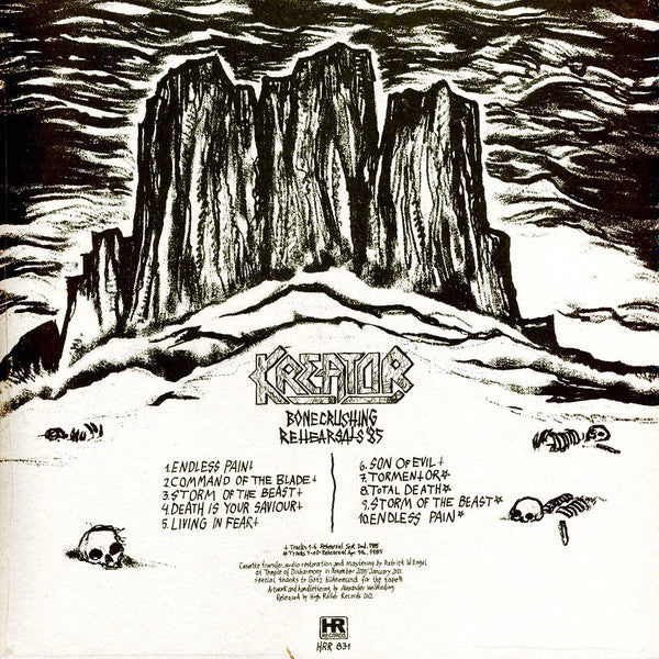 Kreator : Bonecrushing Rehearsals '85 (LP, Album, RP, Cle)