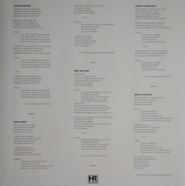 Destruction : Sentence Of Death    (12", MiniAlbum, Ltd, RE, RP, Eur)