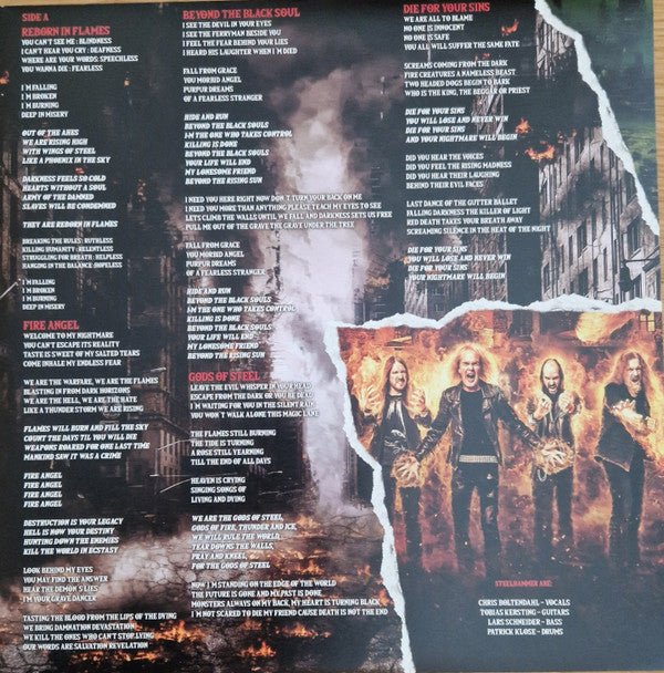Chris Boltendahl's Steelhammer : Reborn In Flames (LP, Album, Ltd, Yel)