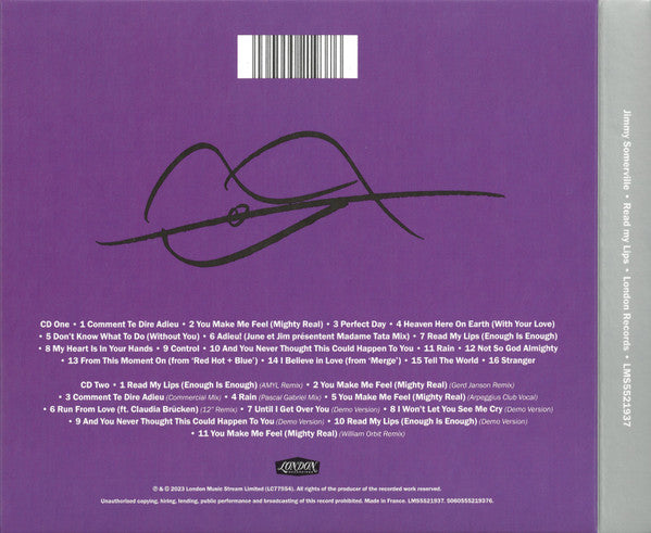 Jimmy Somerville : Read My Lips (2xCD, Album, RE, RM)