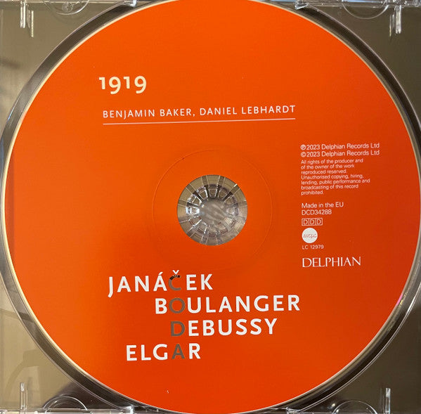 Benjamin Baker, Daniel Lebhardt, Leoš Janáček, Lili Boulanger, Claude Debussy, Sir Edward Elgar : 1919: Coda (CD, Album)