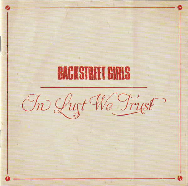 Backstreet Girls : In Lust We Trust (CD, Album)