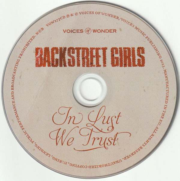 Backstreet Girls : In Lust We Trust (CD, Album)