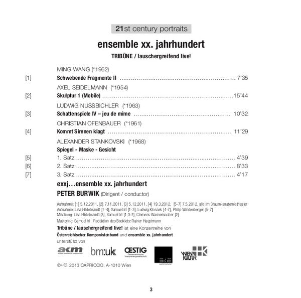 Ensemble 20. Jahrhundert : exxj (CD)