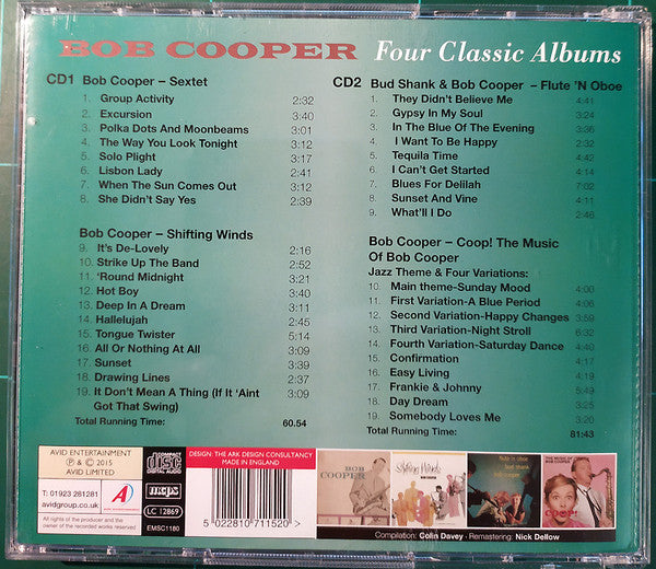Bob Cooper : Four Classic Albums (Sextet / Shifting Winds / Flute ‘N Oboe / Coop! The Music Of Bob Cooper) (2xCD, Comp)