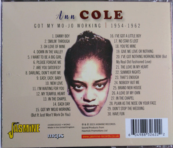 Ann Cole : Got My Mo-jo Working (But It Just Won't Work On You) 1954-1962 (CDr, Comp, Mono)