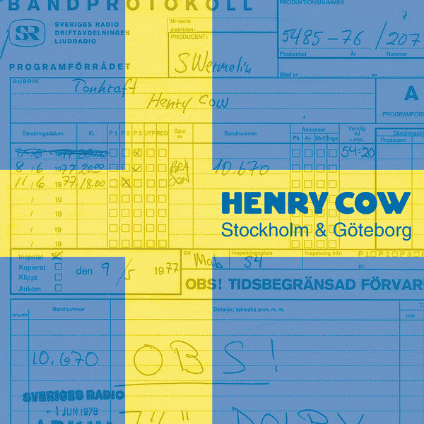 Henry Cow : Stockholm & Göteborg (2xLP, Album)