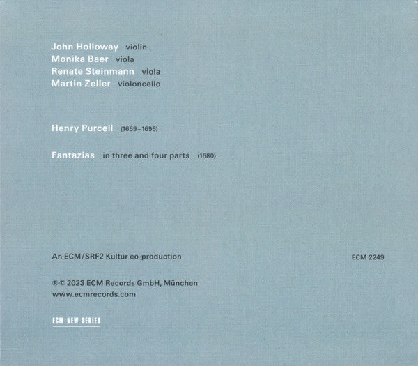 John Holloway Ensemble, Henry Purcell : Fantazias (CD, Album)