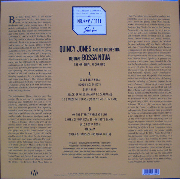 Quincy Jones And His Orchestra : Big Band Bossa Nova (LP, Album, Ltd, Num, RE, Yel)