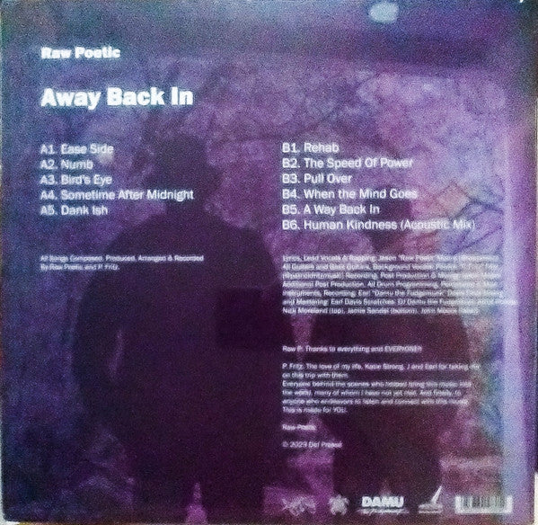Raw Poetic : Away Back In (LP, Album, Ltd, Yel)