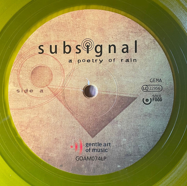 Subsignal : A Poetry Of Rain (LP, Album, Ltd, Yel)