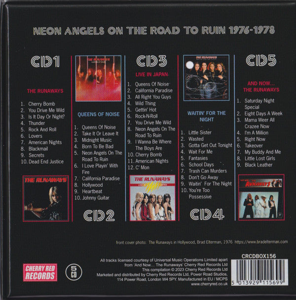 The Runaways : Neon Angels On The Road To Ruin (1976-1978) (CD, Album, RE + CD, Album, RE + CD, Album, RE + CD)