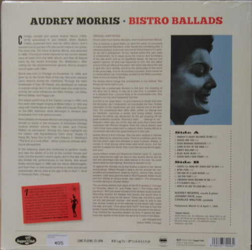 Audrey Morris :  Bistro Ballads Sung By Audrey Morris (LP, Album, Ltd, Num, RE)