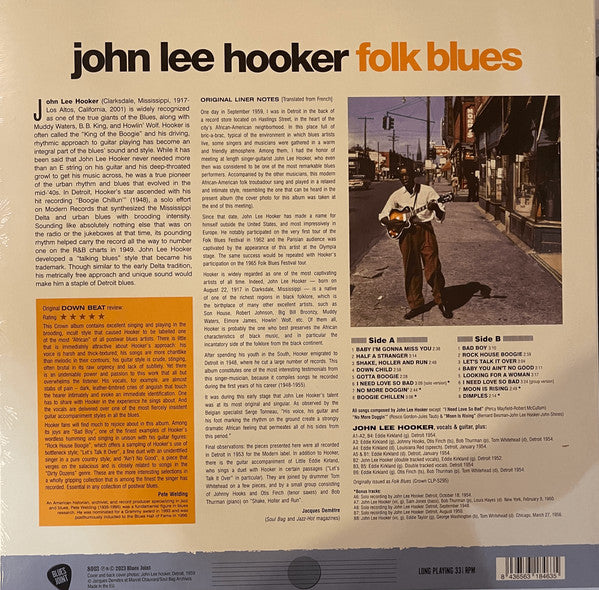 John Lee Hooker : Folk Blues (LP, Album, RE)