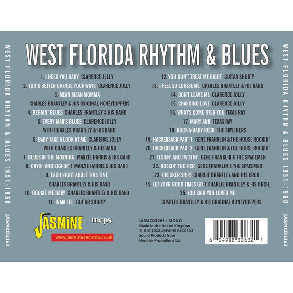 Various : West Florida Rhythm & Blues 1951-1960 (CD, Comp, Mono)