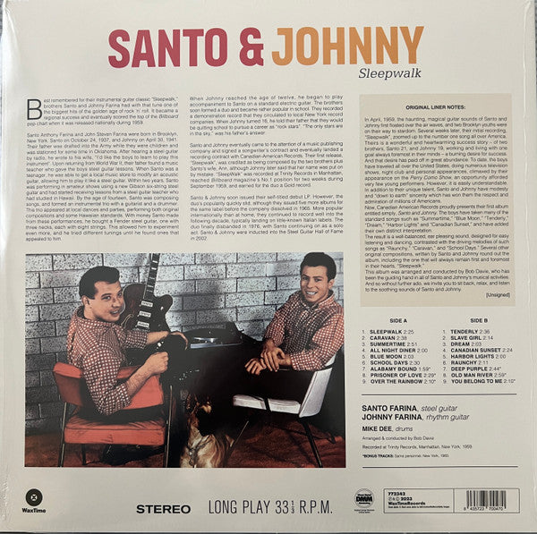 Santo & Johnny : Sleepwalk (LP, Ltd, RE, 180)