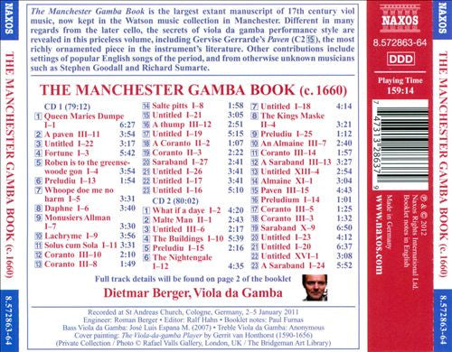 Dietmar Berger : The Manchester Gamba Book (c.1660) (2xCD, Album)