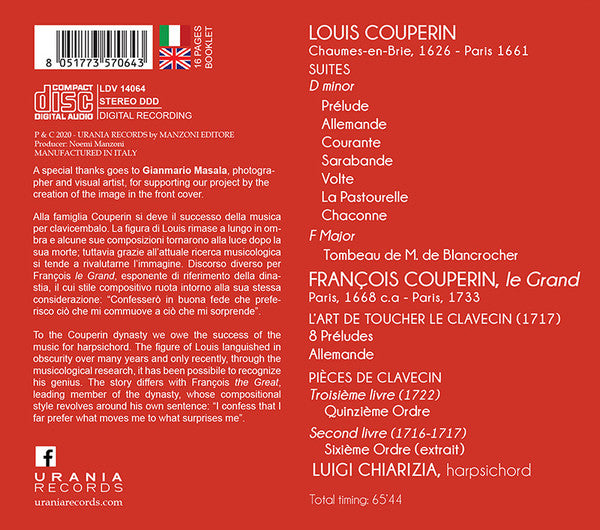 Louis Couperin & François Couperin, Luigi Chiarizia : La Famille Couperin (CD, Album)