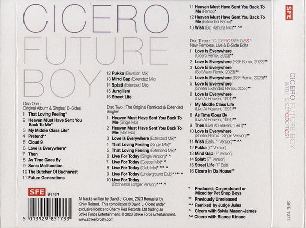 Cicero : Future Boy With ‘Ciceroddities!’ (CD, Album, RE + CD, Comp + CD + Comp, RE, RM, Def)