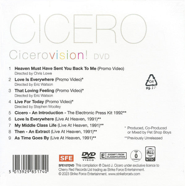 Cicero : Future Boy (LP, Album, RE, RM, Whi + DVD-V, Comp, NTSC, Reg + )
