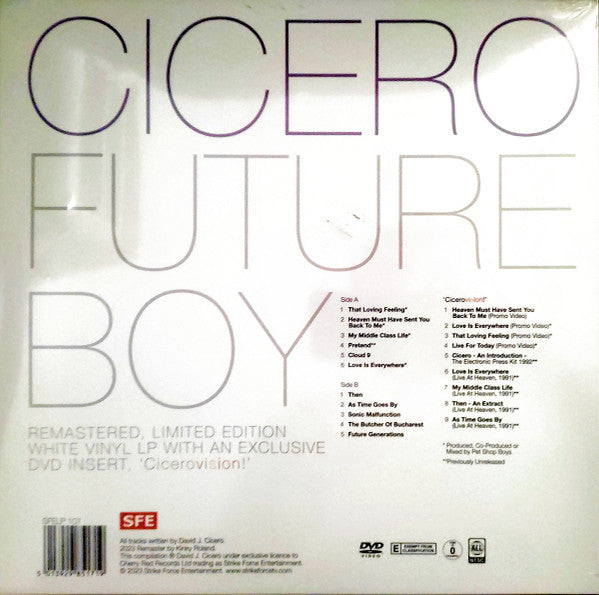 Cicero : Future Boy (LP, Album, RE, RM, Whi + DVD-V, Comp, NTSC, Reg + )
