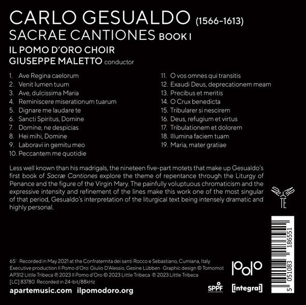 Carlo Gesualdo – Il Pomo d'Oro : Sacrae Cantiones (CD)