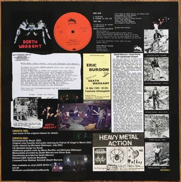 Death Warrant (4) : Ecstasy (LP, Comp)