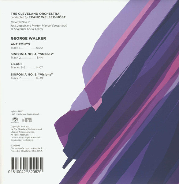 George Walker (4), The Cleveland Orchestra, Franz Welser-Möst : George Walker: Orchestral Works (SACD, Hybrid, Multichannel)