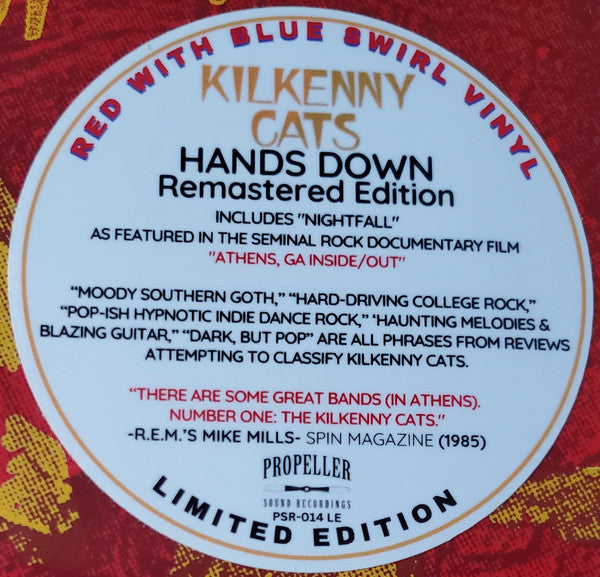 Kilkenny Cats : Hands Down (LP, Album, Ltd, RE, RM, Red)