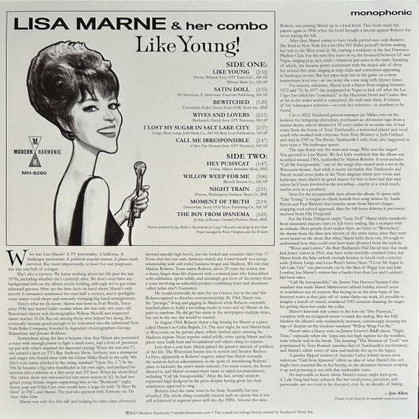 Lisa Marné : Like Young (LP, Album, Mono)