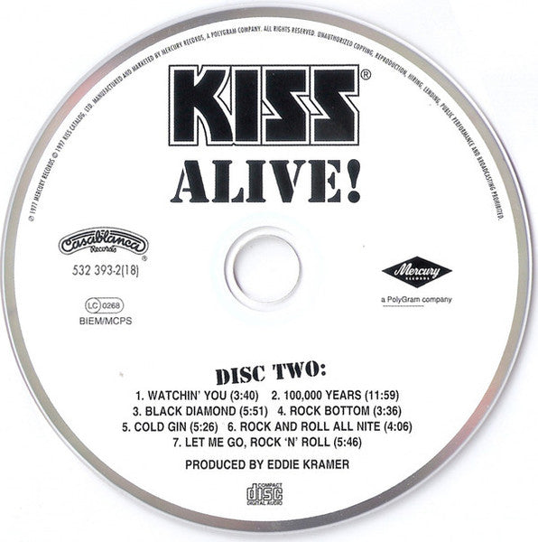Kiss : Alive! (2xCD, Album, RE, RM)