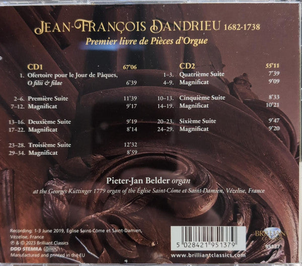 Pieter-Jan Belder, Jean-François Dandrieu : Dandrieu - Premier Livre De Pièces D'Orgue (2xCD, Album)