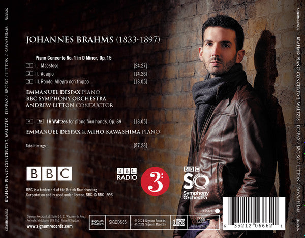 Johannes Brahms, Emmanuel Despax, Andrew Litton, BBC Symphony Orchestra, Miho Kawashima : Piano Concerto No. 1 / 16 Waltzes (CD, Album)