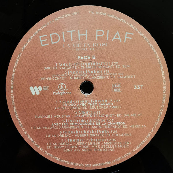 Edith Piaf : La Vie En Rose - Best Of (LP, Comp, RM)