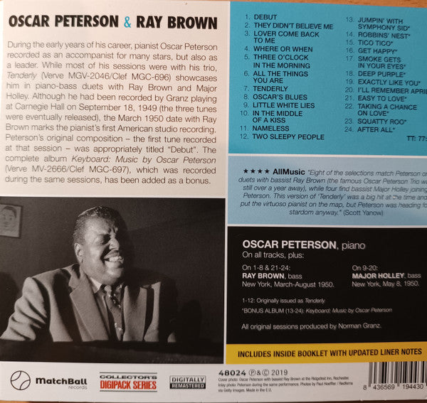 Oscar Peterson & Ray Brown : Tenderly (CD, Comp, RE, RM)