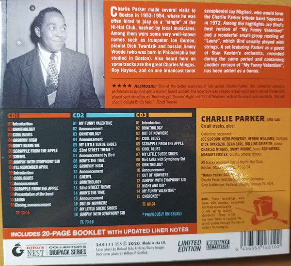 Charlie Parker : Complete Live At The Hi-Hat (3xCD, Album, Mono, Ltd)