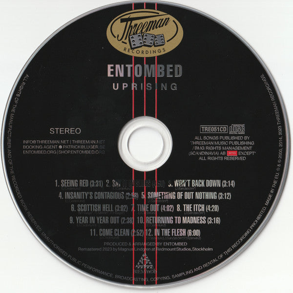 Entombed : Uprising (CD, Album, Ltd, RE, RM, Sli)