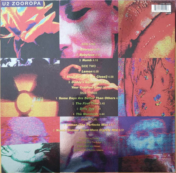 U2 : Zooropa (2xLP, Album, Dlx, Ltd, RE, RM, RP, Yel)