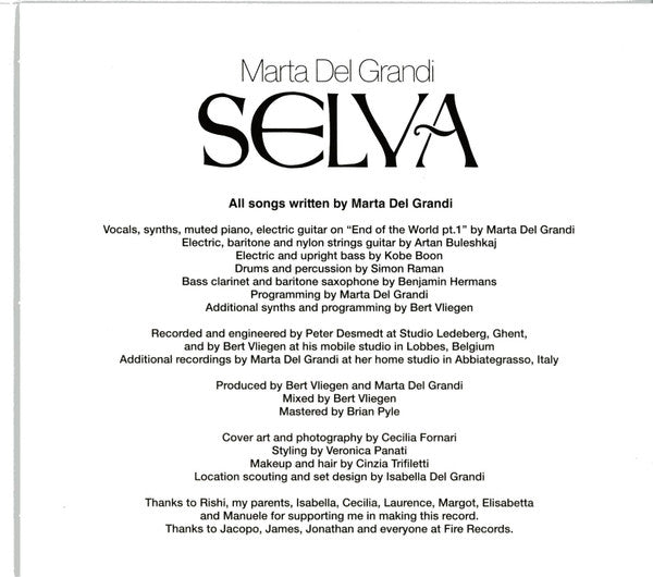 Marta Del Grandi : Selva (CD, Album)