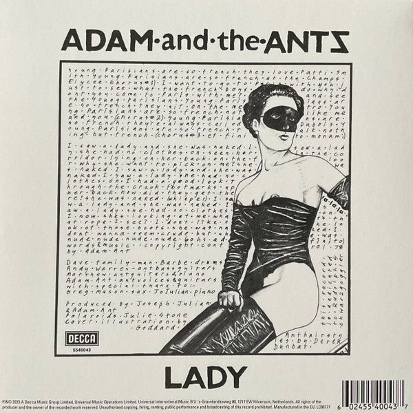 Adam And The Ants : Young Parisians (7", Single, Ltd, RE, Cle)